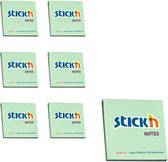 Stick'n sticky notes - 6-pack - 76x76mm, pastel groen, 100 memoblaadjes per blok
