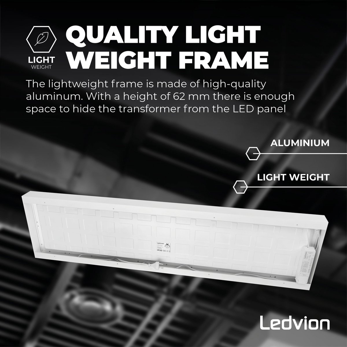 Inbouwframe voor LED Paneel 120x30 cm - Mister LED Inbouwframe voor LED Paneel 120x30 cm - Mister LED