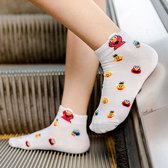 Sesamstraat-Sokken-Wit-Hoofden-Unisex-Onesize-Grappig-Socks-Happy-Happy Socks