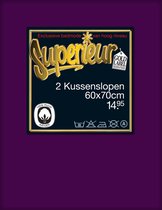 Superieur 100% katoenen kussenslopen | Paarse kussenslopen | set van 2 | Percaline katoen | 60x70 Paars