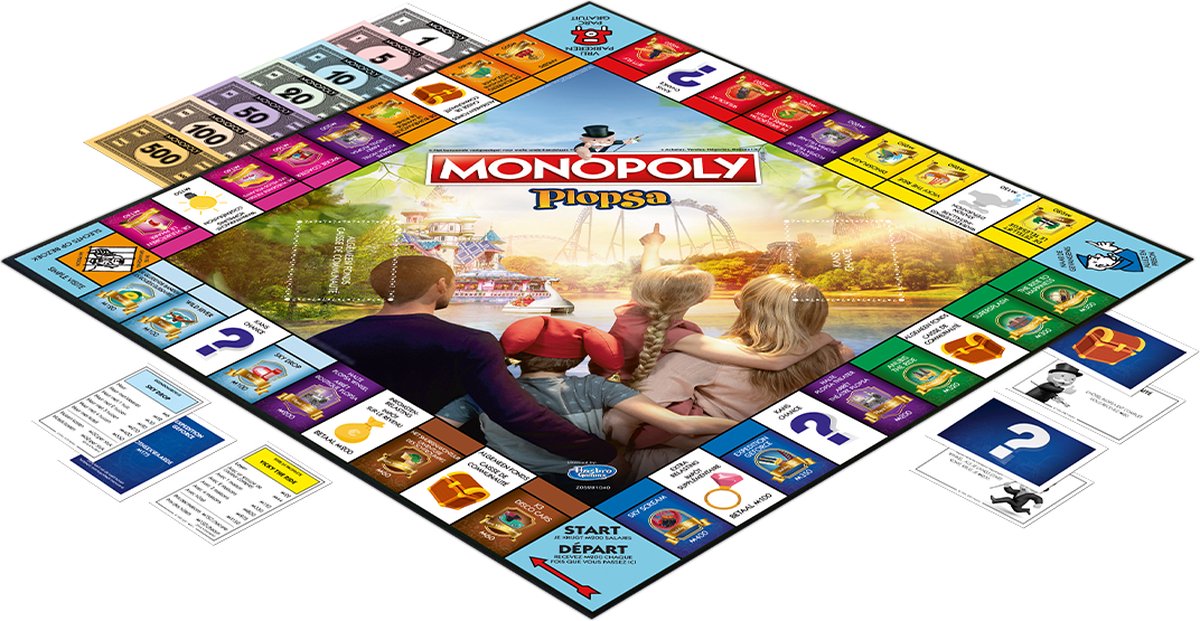 Plopsa - Jeu de société Monopoly (néerlandais/français), Jeux