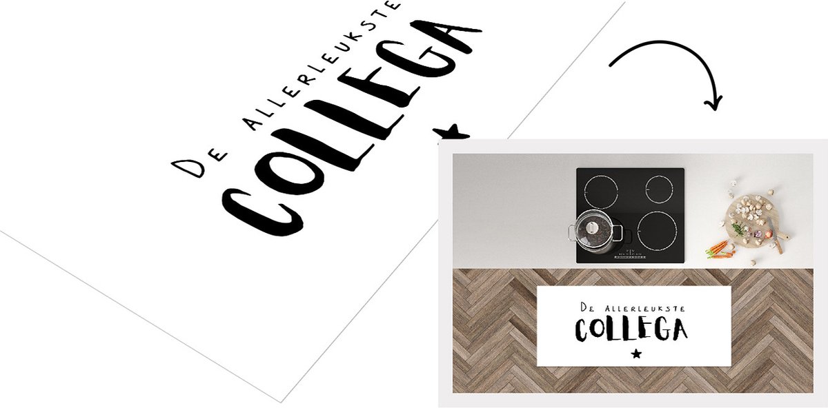 KitchenYeah Keukenloper - Loper keuken - Collega - De allerleukste collega - Quotes - Spreuken - 120x50 cm - Keukenloper vinyl Multicolor