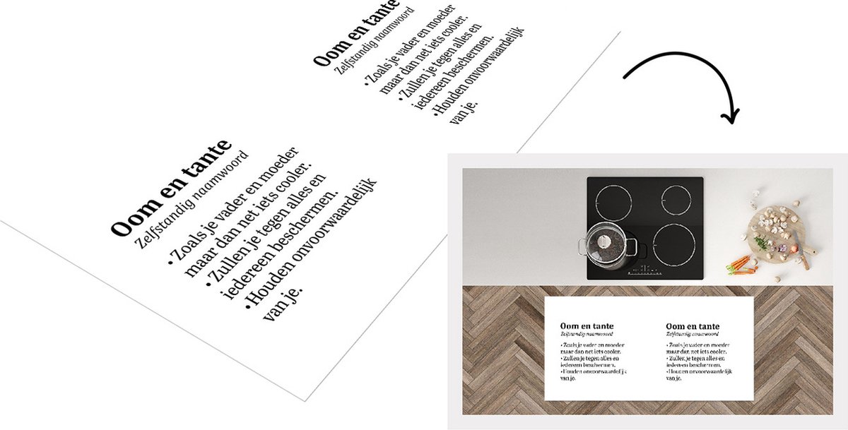 KitchenYeah Keukenloper - Loper keuken - Spreuken - Quotes - 'Oom en tante' - 120x60 cm - Keukenloper vinyl Multicolor