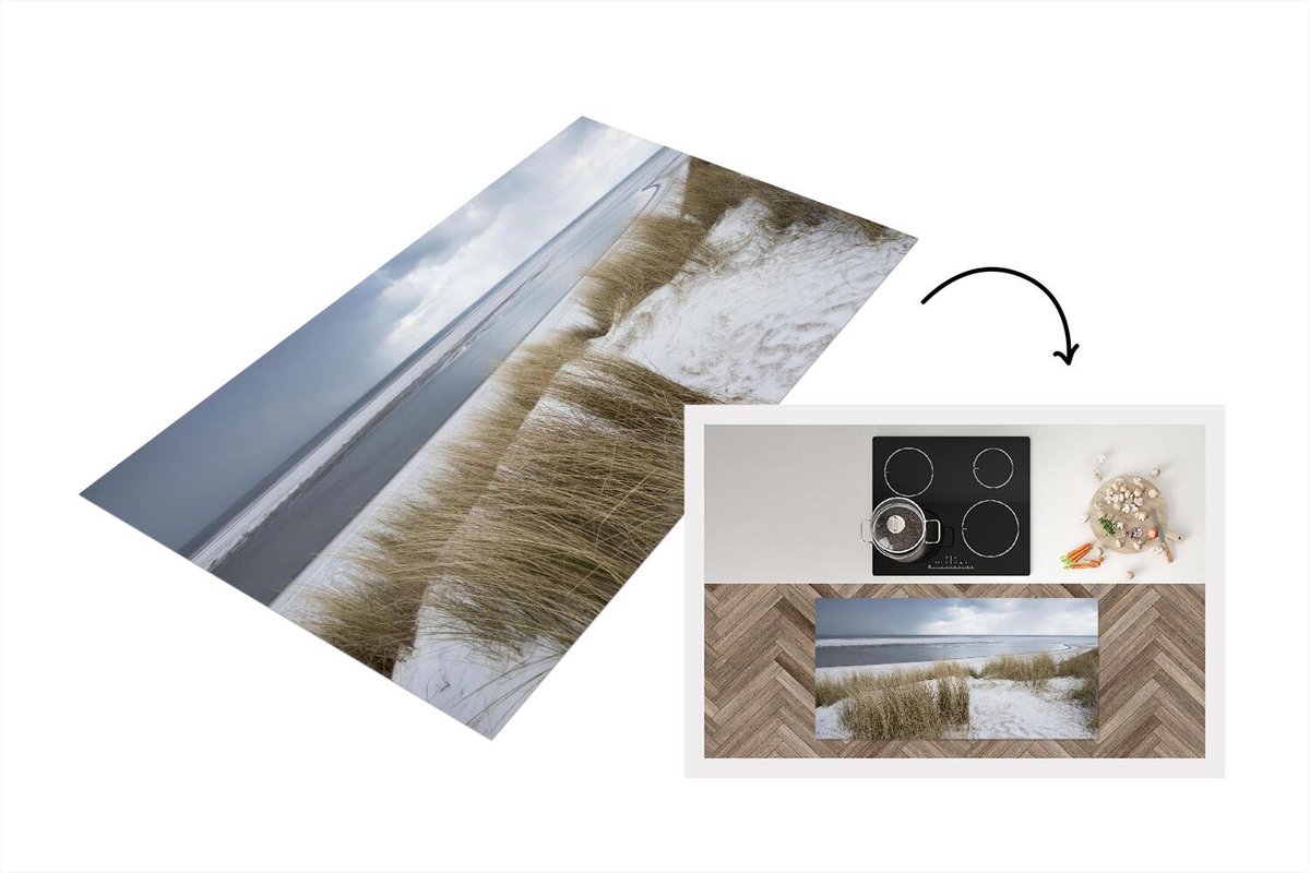 KitchenYeah Keukenloper - Loper keuken - Noordzee - Duinen - Water - Keukenloper vinyl multicolor, foto 2