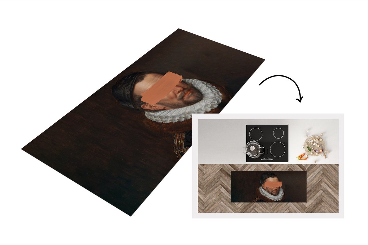 Keukenloper - Loper keuken - Oude meesters - Willem van Oranje - Verf - 120x50 cm - Keukenloper vinyl