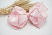 Grosgrain luxe haarstrik - Kleur Roze - Haarstrik  - Glitter haarstrik – Babyshower - Bows and Flowers