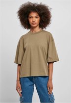 Urban Classics Dames Tshirt -XL- Organic Oversized Groen