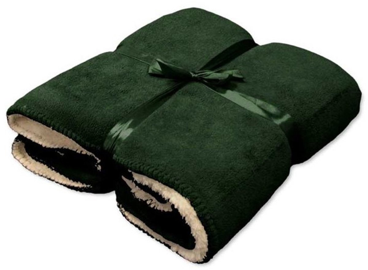 Unique Living D- Unique Living | Coby plaid 130x160cm dark green Groen
