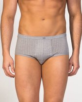 Slip - Homme - Coton égyptien - Coutures plates - Qualité supérieure - Grijs à fines rayures - Taille XXL