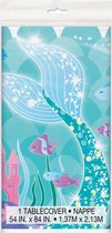 Nappe de soirée à thème sirène / océan / mer 214 x 140 cm - Articles de fête Kinder / décoration de table