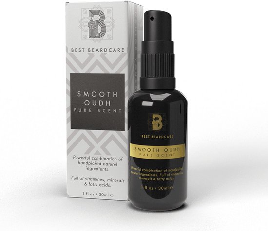 Baardolie Smooth Oudh 30ml - Baardverzorging - Geparfumeerd baard olie met doseerpomp - Voor gevoelige huid - Baardvoeding - Best Beardcare Beard Oil