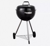 Luxaliving -  Houtskoolbarbecue - Kogelbarbecue B46 x H90 centimeter - Ronde Barbecue - Barbecue op Wielen - Zwart - Metaal