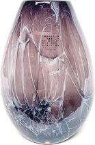 Design vaas Fidrio - Mauve paars - Organic H30 - Mondgeblazen - Cadeauverpakking
