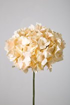 Kunstbloem Hortensia - topkwaliteit decoratie - Peach Zalm - zijden tak - 48 cm hoog