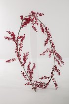 Kunsttak Garland - topkwaliteit decoratie - Rood - zijden tak - 180 cm hoog