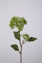 Kunstplant Sedum - topkwaliteit decoratie - Groen - zijden tak - 63 cm hoog