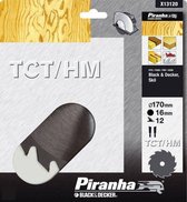 Piranha Cirkelzaagblad TCT/HM, 170x16mm 12 tanden X13120