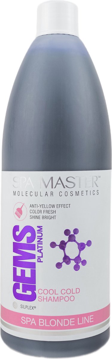 Spa Master Zilvershampoo 970 ml - XL Volumefles - No Yellow Shampoo Voor Blond & Grijs Haar - pH 5,5