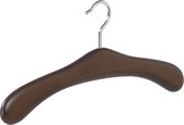 De Kledinghanger Gigant - 4 x Garderobehanger beukenhout walnoten gebeitst, 45 cm