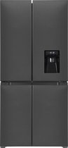 Exquisit | MD430-100-WS-200E | Amerikaanse koelkast | 4-deurs | Zwart | Nofrost