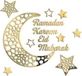 Ramadan Eid  Decoratie sticker versiering - 42 x 45 cm - Goud