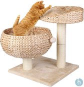 Thuys Multifunctionele Krabpaal - Kattenmeubel - Kattenmeubel Met Sisal - Krabpaal Met Meerdere Niveaus - Beige