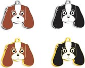 Dali's Pet Cavalier King Charles Aanpasbare ID-tags voor huisdieren Gegraveerd Hondenpenning