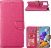 Samsung Galaxy A21S (SM-A217F) - Bookcase Roze - Portefeuille - Magneetsluiting