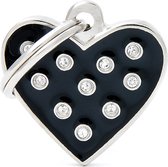 Myfamily Black Heart Strass