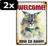 2x WAAKBORD BLIK GRUMPY CAT