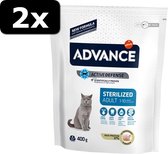 2x ADVANCE CAT STERILIZED TURKEY 400GR