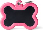 Penning - BONE L met roze rubber - Zwart