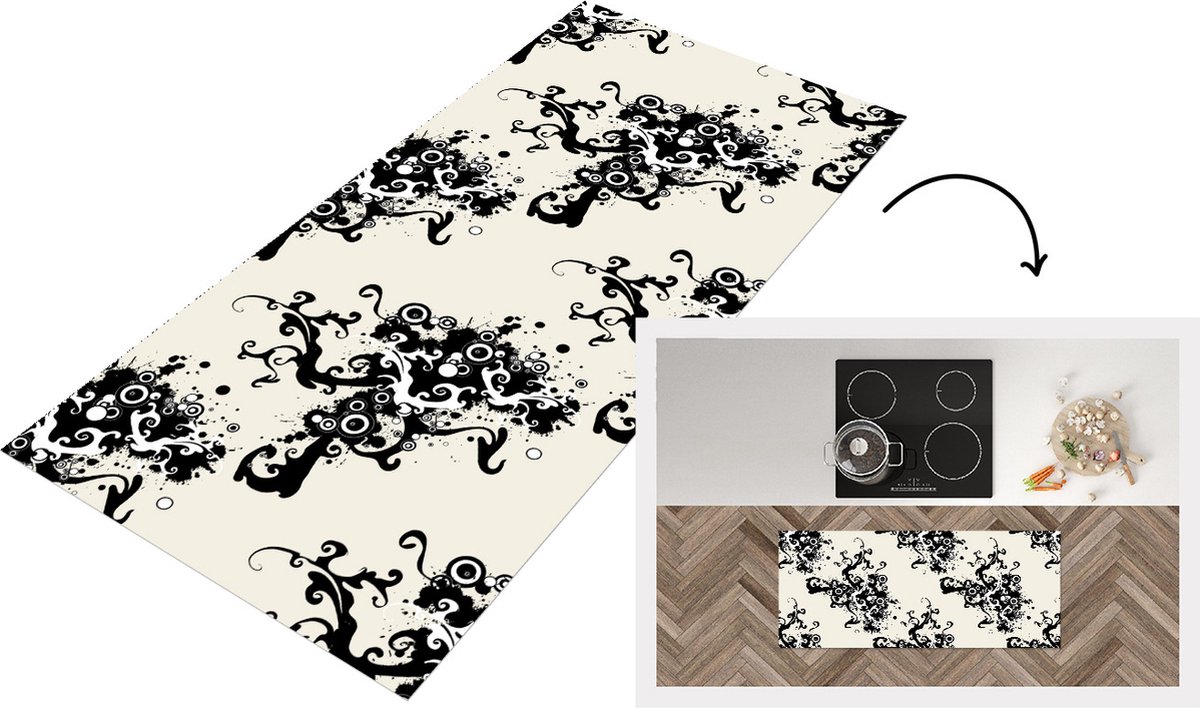 KitchenYeah Keukenloper - Loper keuken - Patronen - Zen - Abstract - 120x50 cm - Keukenloper vinyl Multicolor