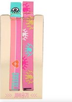 Lisa en Lena feest polsbandjes, roze, 2 stuks