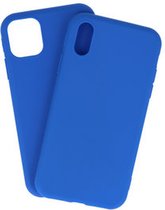 iPhone Xs Max | achterkant hoesje | Siliconen | donker blauw