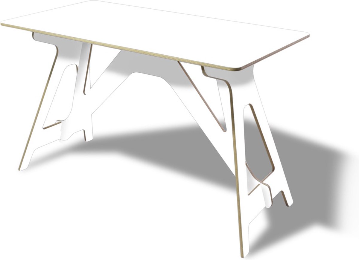 Händig Design Desk Wit - Bureautafel - Wit Inklapbaar bureau - Bureau Hout - Laptoptafel