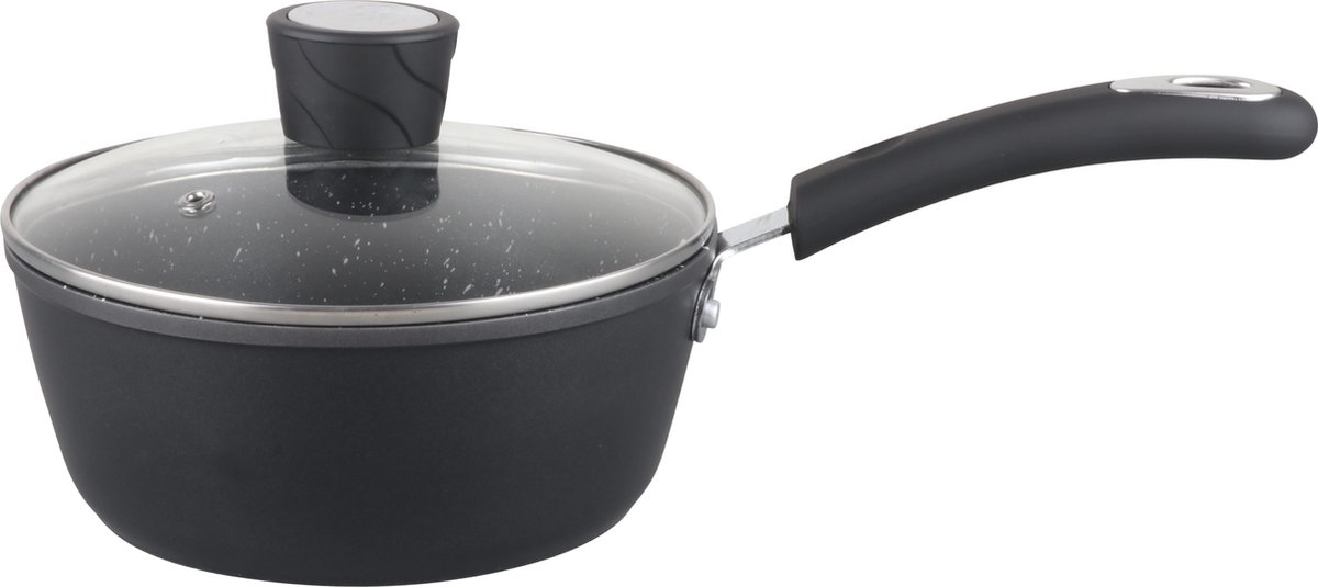 Millvado Rainbow Collection - Sauspan met Glazen Deksel - Zachte Handgreep - 1.6L