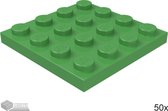 LEGO Plaat 4x4, 3031 Fel groen 50 stuks