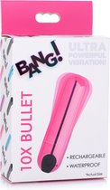 10X Vibrating Metallic Bullet - Pink - Bullets & Mini Vibrators pink