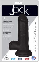 6 Inch Dong with Balls - Black - Realistic Dildos black