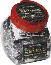 Ram Ring Fish Bowl - 50 pcs - Cock Rings black