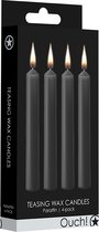 Teasing Wax Candles - Parafin - 4-pack - Black - Massage Candles black