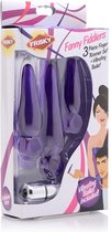 Fanny Fiddlers 3 Piece Finger Rimmer Set + Vibrating Bullet - Bullets & Mini Vibrators purple