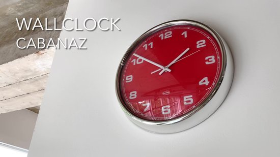 CABANAZ - klok, glas, plastic rand, doorsnede 30 cm, WALL geel | bol.com