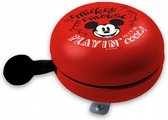 fietsbel Mickey Mouse Retro junior 80 mm staal rood