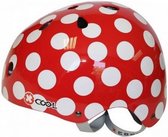 fietshelm Polka rood maat 48/54 cm