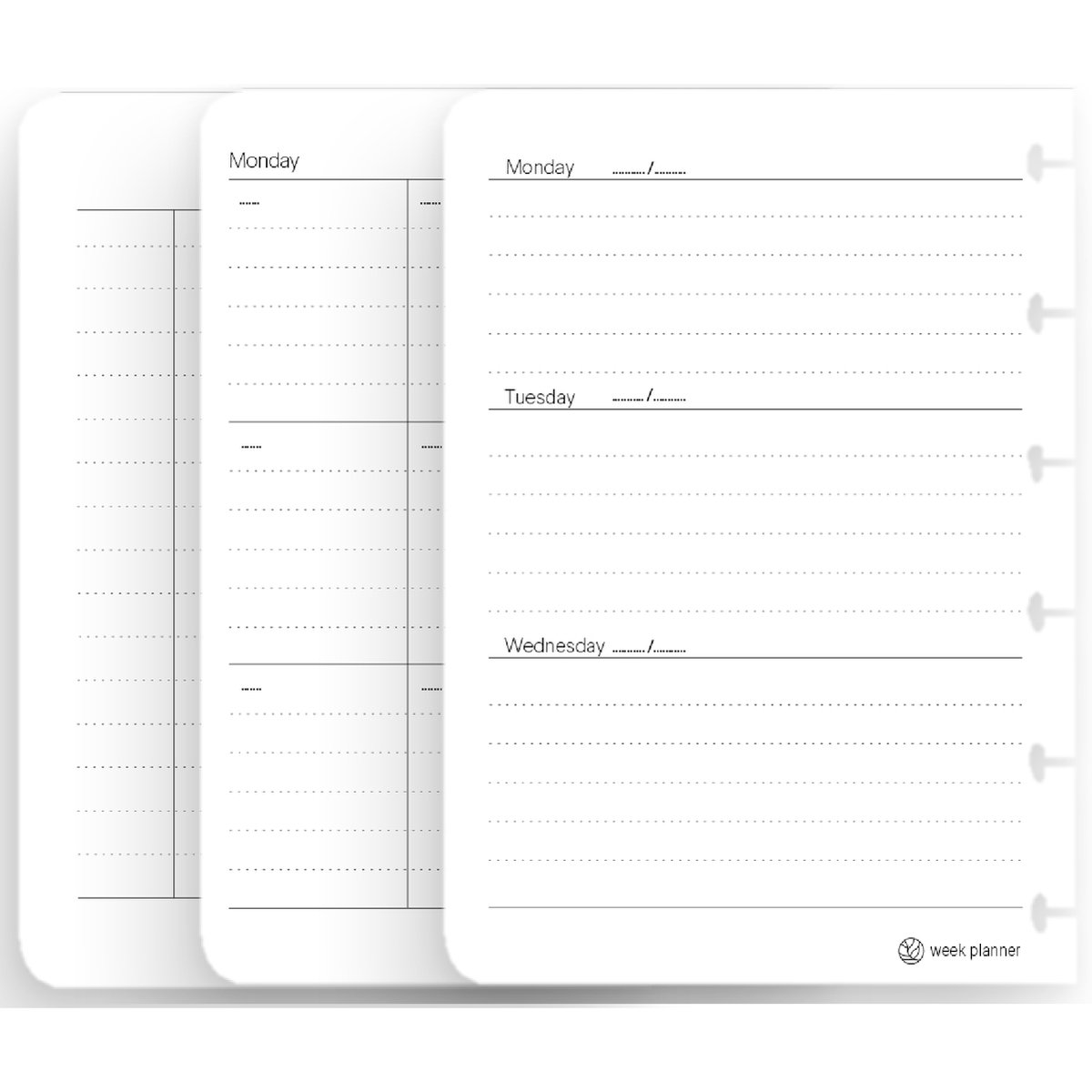 GreenBook - Agenda pagina pakket - A6 - Uitwisbaar