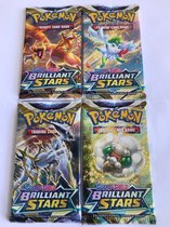 Pokemon - Trading Cards - Brilliant Stars - Sword & Shield - 4 pakjes a 10 kaarten - Charizard - Shaymin - Arceus - Whimsicott