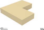 LEGO Tegel 2x2 Hoek, 14719 Tan 50 stuks