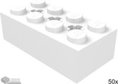 LEGO 39789 Bouwsteen met technic gaten, Wit 50 stuks